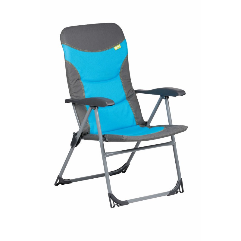 kampa lightweight folding skipper reclining camping chair   blue