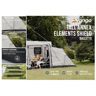 Vango Tall Annex Elements Shield - Balletto