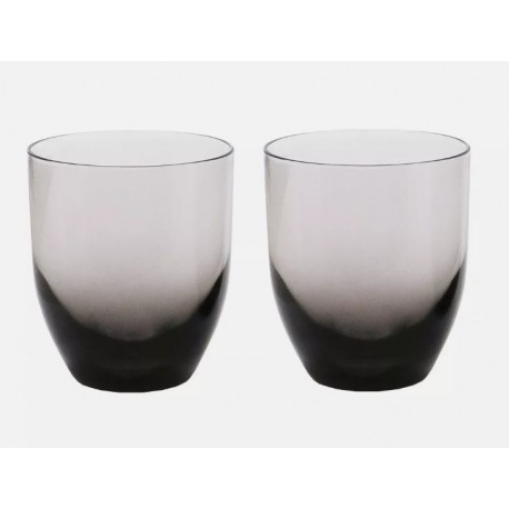 Smokey Plastic Glass - Pack of Two