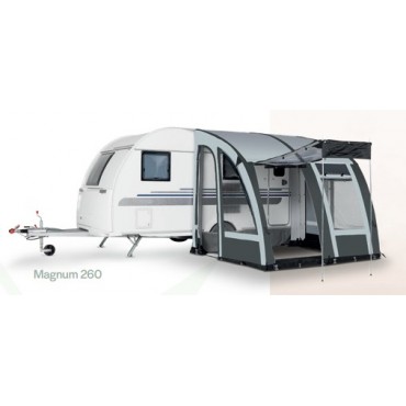 Dorema Magnum 260 Lightweight Caravan Poled Porch Awning - Grey