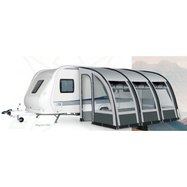 Dorema Magnum 390 Lightweight Caravan Poled Porch Awning - Grey